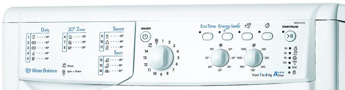 INDESIT IWSC 61253 C ECO ovládání
